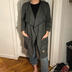 Zara Long Grey Sweater Coat